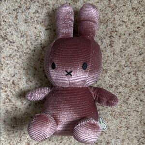 Sparkly Miffy Pink-purple Glitter Plush Bunny-NWOT